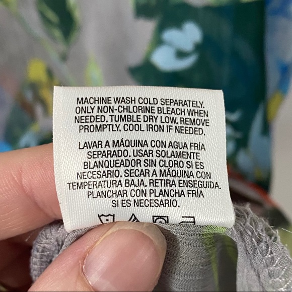 Route 66 Grey & Floral Sheer Cold Shoulder Blouse - Picture 7 of 7